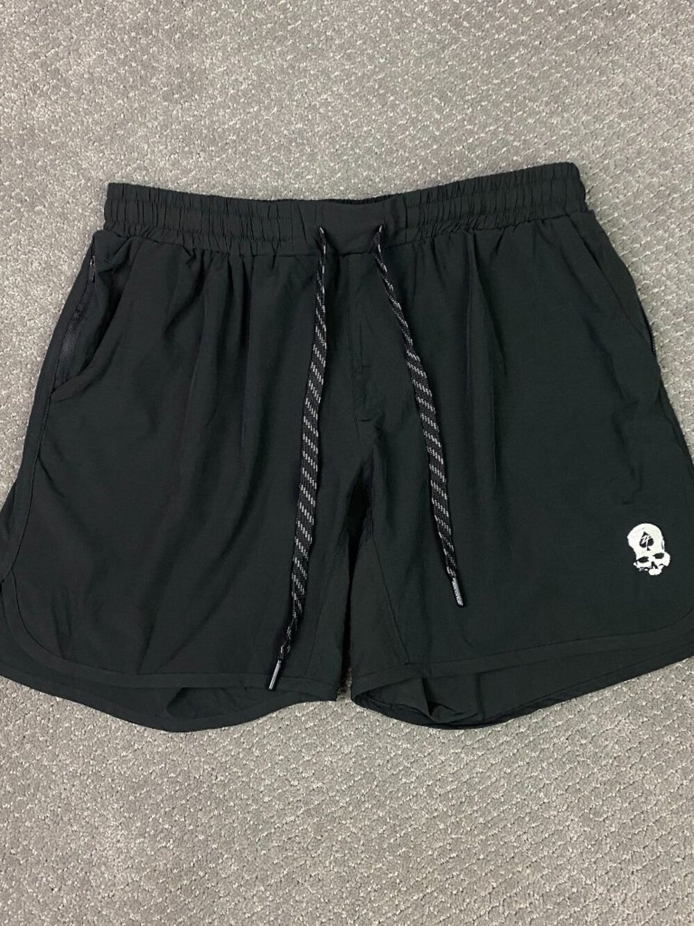 Zero Foxtrot Zero Shorts Mens XL Black Skull Logo Graphic Running Gym Tactical